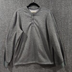 Chubbies Men's Gray Henley Pullover Long-Sleeve Sweatshirt Size‎ Medium